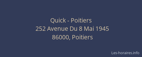 Quick - Poitiers