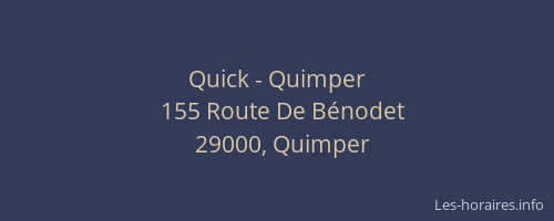 Quick - Quimper