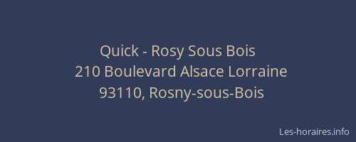 Quick - Rosy Sous Bois