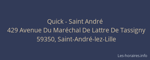 Quick - Saint André