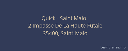 Quick - Saint Malo