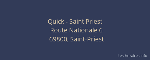 Quick - Saint Priest