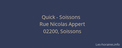 Quick - Soissons