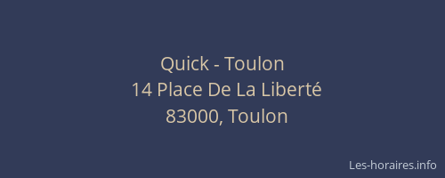 Quick - Toulon