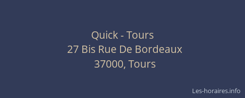 Quick - Tours