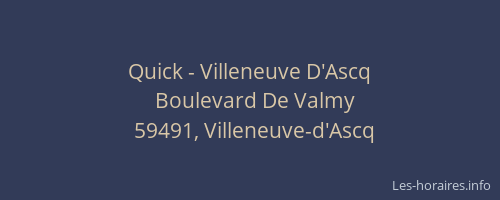 Quick - Villeneuve D'Ascq