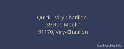 Quick - Viry Chatillon