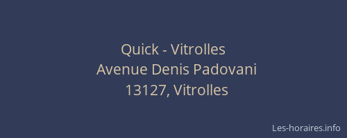 Quick - Vitrolles