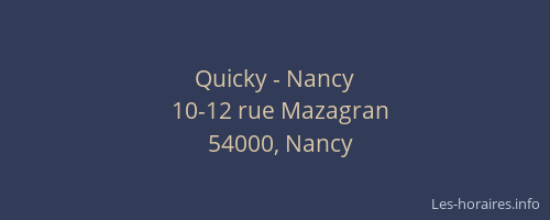 Quicky - Nancy