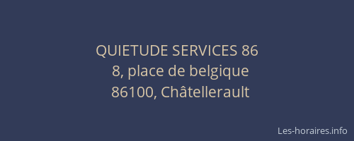 QUIETUDE SERVICES 86