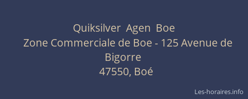 Quiksilver  Agen  Boe