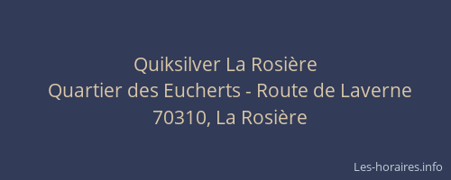 Quiksilver La Rosi&egrave;re