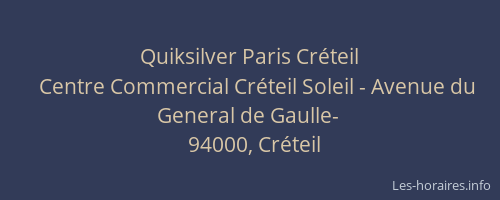 Quiksilver Paris Créteil
