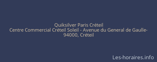 Quiksilver Paris Créteil
