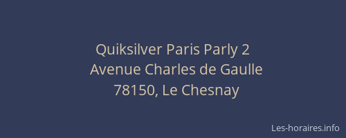 Quiksilver Paris Parly 2