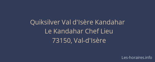 Quiksilver Val d'Isère Kandahar