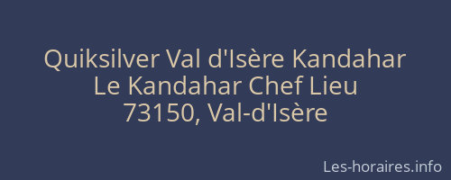Quiksilver Val d'Isère Kandahar