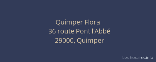Quimper Flora