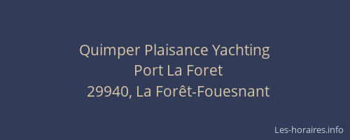 Quimper Plaisance Yachting