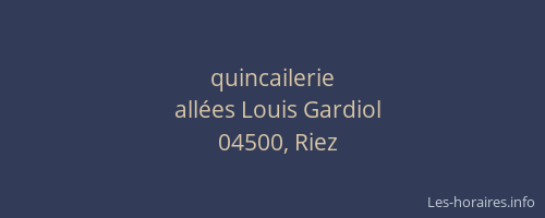 quincailerie