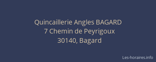 Quincaillerie Angles BAGARD