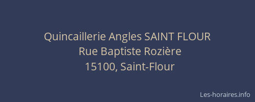 Quincaillerie Angles SAINT FLOUR
