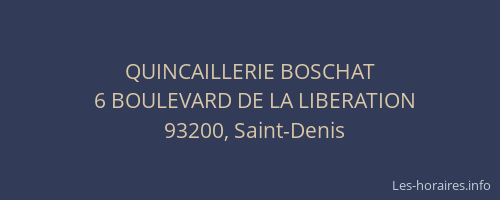QUINCAILLERIE BOSCHAT