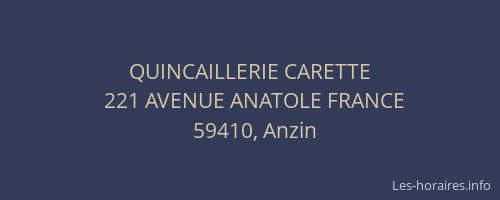 QUINCAILLERIE CARETTE