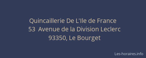 Quincaillerie De L'Ile de France