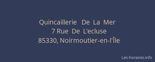 Quincaillerie   De  La  Mer