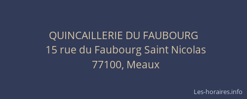 QUINCAILLERIE DU FAUBOURG