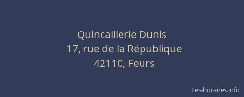 Quincaillerie Dunis