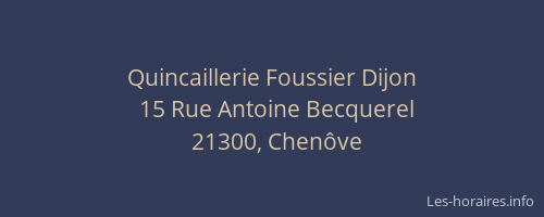 Quincaillerie Foussier Dijon