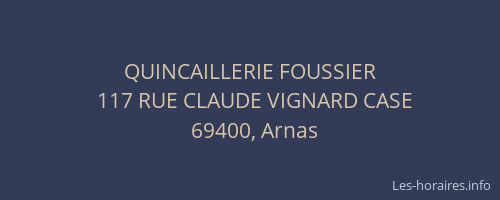 QUINCAILLERIE FOUSSIER