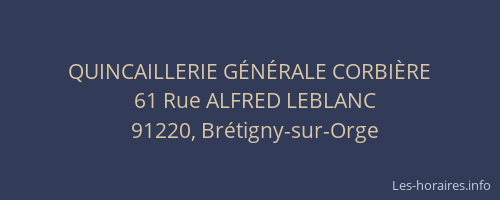 QUINCAILLERIE GÉNÉRALE CORBIÈRE