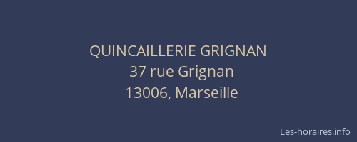 QUINCAILLERIE GRIGNAN