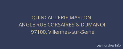 QUINCAILLERIE MASTON