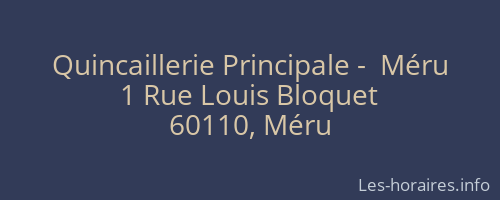 Quincaillerie Principale -  Méru