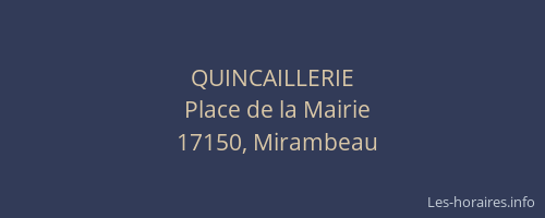 QUINCAILLERIE