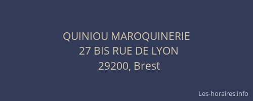 QUINIOU MAROQUINERIE