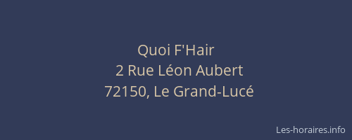 Quoi F'Hair