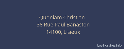 Quoniam Christian