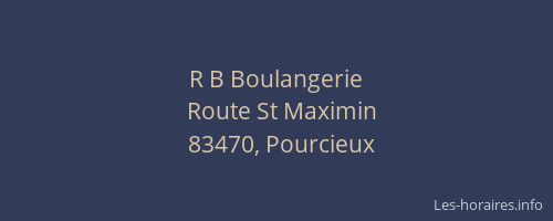 R B Boulangerie