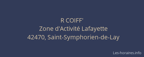 R COIFF'