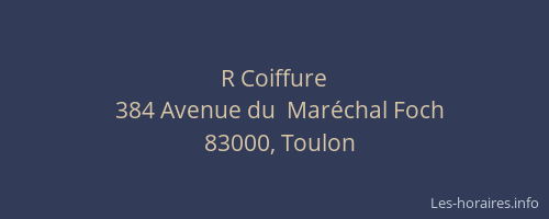 R Coiffure