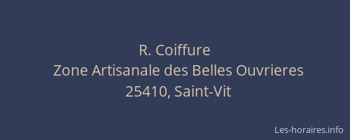 R. Coiffure