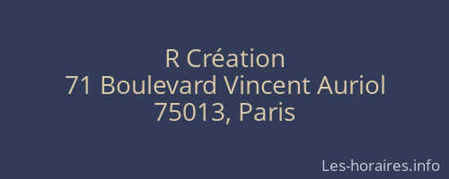 R Création