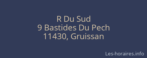 R Du Sud