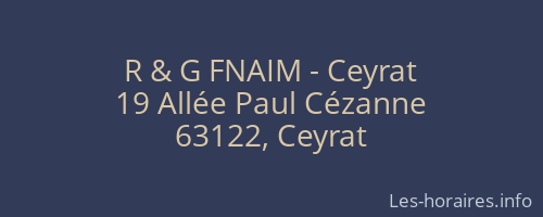 R & G FNAIM - Ceyrat