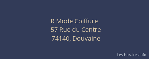 R Mode Coiffure